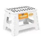 Foldable Stool for Kids and Adults - White - Lightweight Plastic Step Stool - 28