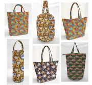 Fall Harvest Reusable Fabric Gift Bags and/or Tote Bags (4 Colors Available)