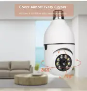 360° Light Bulb Camera Wi-Fi IR Night Smart Home Wireless Security1080P IP E27
