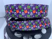 5 Yards 1 inch Disney Halloween Mix Print Grosgrain Ribbon