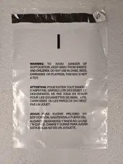 Clear Poly Bags Sealable With Suffocation Warning 8x10 Inches 100 Count