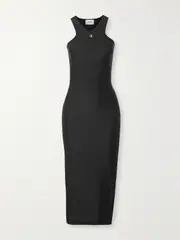 [Coperni] Coperni - Embellished Satin-jersey Midi Dress - Black - x small x small Black