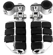 Motorcycle Universal Highway Pegs Foot Rests Fit Engine Guard Crash Bar 1-1/4" Or 1" Compatible with BMW Harley davidson Yamaha Honda