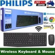 Philips Compact Wireless Keyboard & Mouse Combo PC Windows Mac Chrome OS Linux