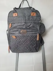 BobbleRoo Diaper Bag Backpack with Changing Pad Pacifier Case Waterproof DK Gray