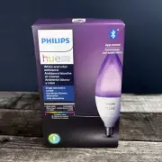 Philips Hue Smart 40W B39 Candle-Shaped LED Bulb - White and Color Ambiance