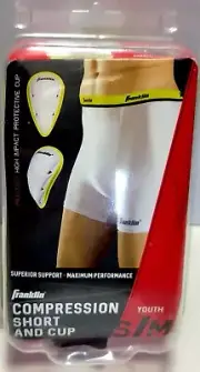 Cup Franklin Compression Sports Short And Cup. White Size Adult size S/M (C28)