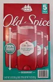 5 PACK 3oz OLD SPICE High Endurance Deodorant PURE SPORT 48 Hr Protection