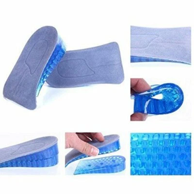 2 Layers Silicone Heel Insert Increase Taller Height Lift Men Women Shoes Insole