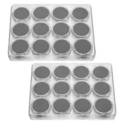 2 Sets Gemstone Display Box Clear Small Storage Case Ring Holder Tray