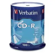 *NEW* Verbatim CD-R Blank Discs 700 MB 80 Minutes 52X Recordable Disc 100 Pack