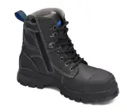 Blundstone 997 Men's Black Steel Toe Safety Zip Sided Work Boot - Fast Shipping