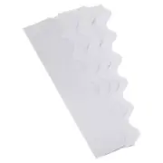 30pcs 3"x13" Bulletin Board Border Scalloped Trim Classroom Wall Decor Silver