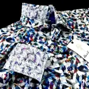 Robert Graham Geometric Paisley Camouflage Colorful Vivid Sport Shirt $228 XL