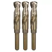 3pcs 3/4" Twist Drill Bits, M35 Cobalt High-Speed Steel Drill Bit for Metal