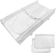 fond + found Contoured Diaper Changing Pad with 3 Pack Ultra Soft Plush Liners, Baby Changing Mat Cover Waterproof Hypoallergenic Washable