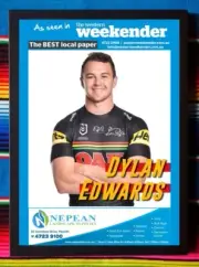 Framed 2021 PENRITH PANTHERS NRL Premiers Poster DYLAN EDWARDS - 84cm x 59.5cm