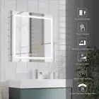 LED Vanity Mirror Backlit Bathroom Mirror with Lights Square Anti-Fog Wall Mount