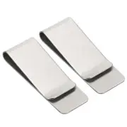 2pcs Pen Holder Clip Stainless Steel Pencil Loop Sleeve for Notebooks, Silver