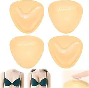 [DAMIGHT] 2 Pairs Adhesive Bra Push Up Pads, Push Pads Double-Sided Adhesive Pushup Nipple Cover, Self-Adhesive Nipple Cover for Women, Reusable & Washable, Silicone Invisible Bra, Sweat & Waterproof, NO, S