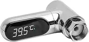 LED Shower Thermometer - Digital Temperature Display, 360° Rotating Screen, Instant Water Gauge | Precise Heat Sensor Monitor Safe Bathing Tool for Baby, Kids, Bathroom, Kitchen (8.1x8.06x3cm)