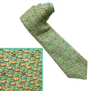 Vineyard Vines Boys Neck Tie Halloween Pumpkin Patch Silk USA Made