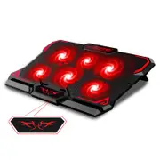 CoolCold 17inch Gaming Laptop Cooler Six Fan Two USB Port 2600RPM Laptop Cooling Pad