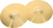 DRESSOOS 2pcs Set Brass Crash Cymbals for Drum Set Smooth Edges Lightweight Jazz Drum Accessories for Music Enthusiasts and Practice Sessions