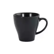 Oneida L6250000520 Luzerne Urban Black 8.25 oz Porcelain Coffee Mug - 4 Doz