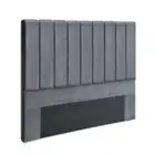 New Double Size Bed Head Headboard Bedhead Bed Frame Base VELA Grey Fabric