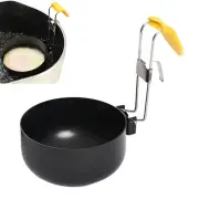 Silicone Cover Egg Molds Pancake Maker Ring Cooker Set with Removable Handle Oil