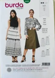 Burda Style 6430 Misses Skirts Jupe Rock Falda Sewing Pattern Sz 10-20