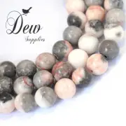About 47pcs x Natural Zebra Jasper Round Bead Strands, 8~8.5mm, beads stone