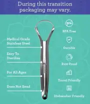 Stainless Steel Tongue Scrapper Gurunanda (Pack Of 6)