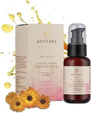 BIOTERRA Hydra Face Moisturiser Soothing Cream for Dry & Sensitive Skin – Enriched with Propolis & Aloe & Rosemary Oil – 100% Natural Skincare & Blemish Relief & Skin Barrier Repair & Hydration – Vegan & Cruelty-Free (50ml)