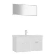 White Chipboard Bathroom Furniture Set