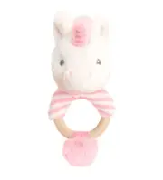 Keeleco Nursery 14cm Animal Unicorn Plush Ring Rattles Soft Kids/Children Toy 0m