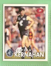 1996 AFL SELECT STICKER #39 STEPHEN KERNAHAN, CARLTON BLUES