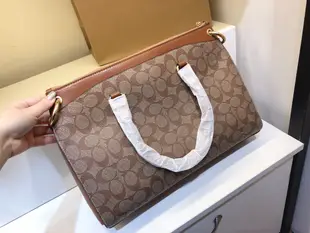 現貨COACH 76643 Mia拼色手拎包 女士休閒公文包 經典C紋單肩包 斜跨包 直購 美國正品代購明星同款熱銷