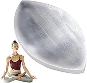 Selenite Bowl for Crystals Charging - Selenite Plate Crystal Tray,Meditation Accessories for Prayer Cleansing, Altar Healing, Smudging
