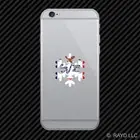 Iowa Snowflake Cell Phone Sticker Mobile IA snow flake snowboard skiing skii