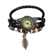 Woemen Vintage Multilayer Bangle Bracelet Analog Quartz Wrist Watch