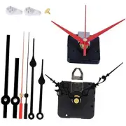 2 Pack Non Ticking Wall Clock Movements Mechanism with 4 Shaft Length 1/2 Inch