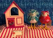 Target Wondershop Featherly Friends Bow Fractal Pink House & FREE 2024 Xmas Bird