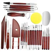 Clay Tools Kit, 30 PCS Polymer Clay Tools,Ceramics Clay Sculpting Tools Kits,
