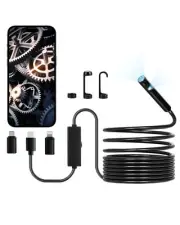 VEVOR Dual Lens Borescope Endoscope Camera for Android IOS & 5m Snake Cable