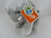 Wild Republic African Elephant Plush 8" Ecokins Recycled Stuffed Animal Gray