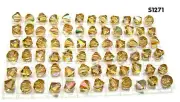 Vintage Swarovski Bicone Beads 9mm LIGHT COLO TOPAZ AB Factory Pack FPS1271