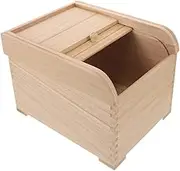 LAPYAPPE Wooden Rice Storage Box Rice Container Cereal Storage Kitchen Organization