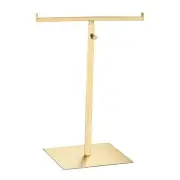 Purse Display Stand T Shaped Metal Adjustable Handbag Rack - Gold